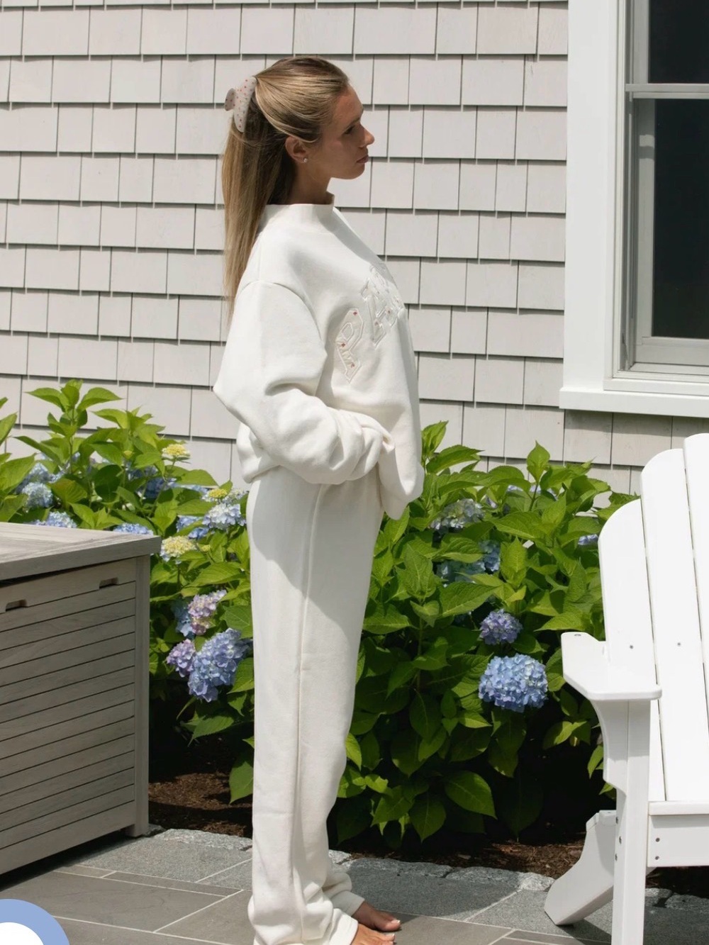 NWT: PARKE Maggie & Emma Boxer Sweatpants, Ivory, Size Small - Picture 2 of 11